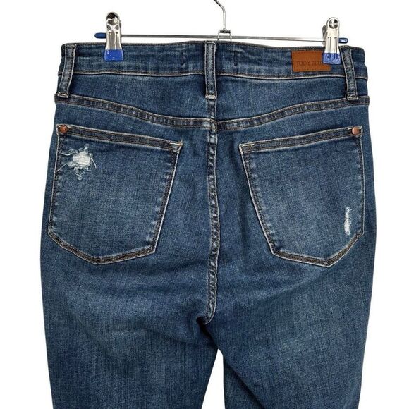 Judy Blue Dandelion In Your Pocket Embroidered Distressed Slim Fit Jeans 27/5 - Picture 5 of 11